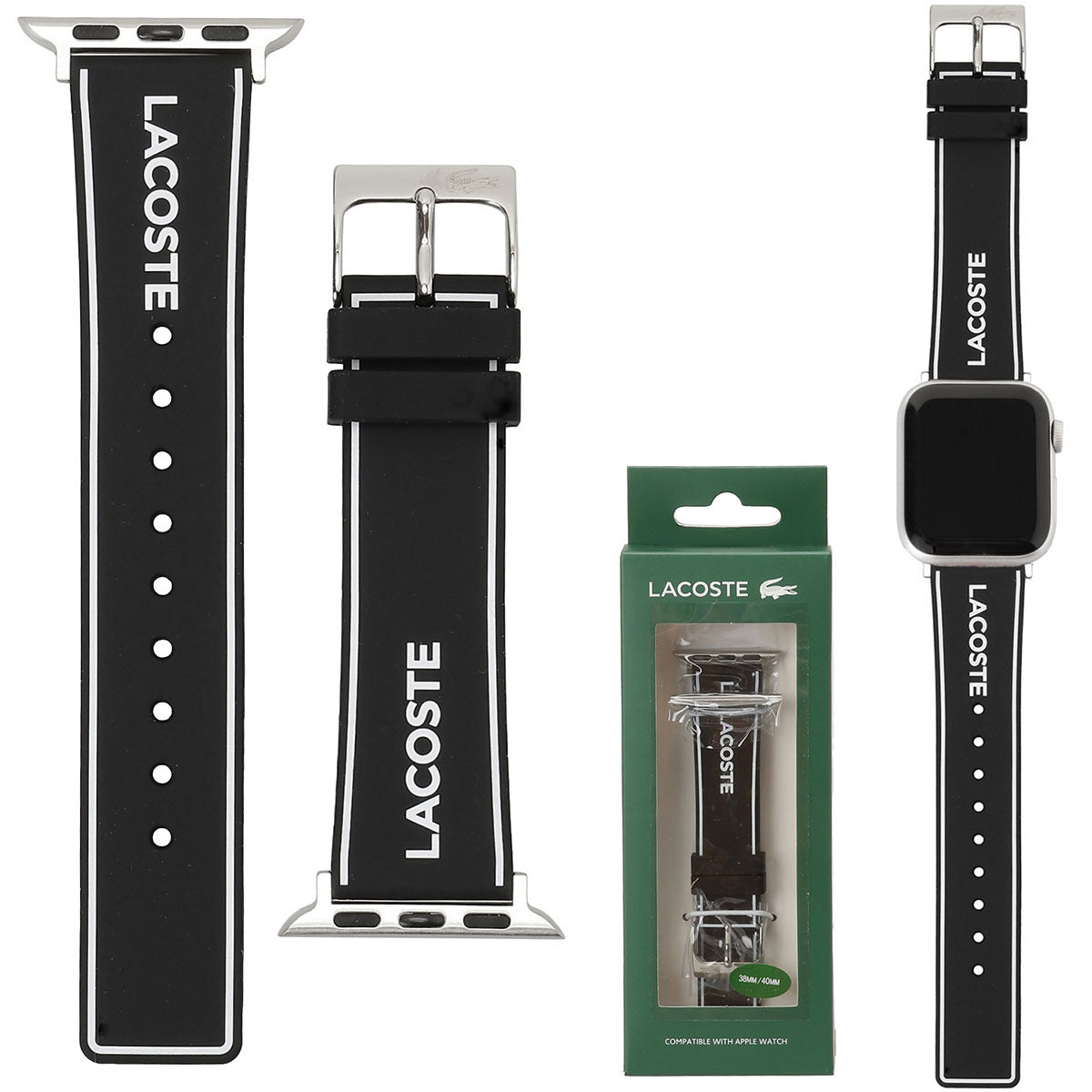 ラコステ LACOSTE Apple watch strap アップルウォッチ用ストラップ 替えベルト バンド 38mm/40mm/41mm