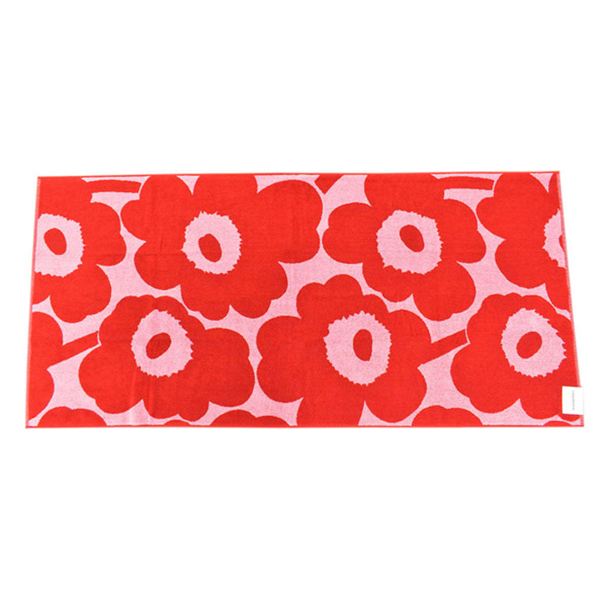 マリメッコ marimekko タオル バスタオル 071201 331 BATH TOWEL 70X150cm UNIKKO ピンク+レッ