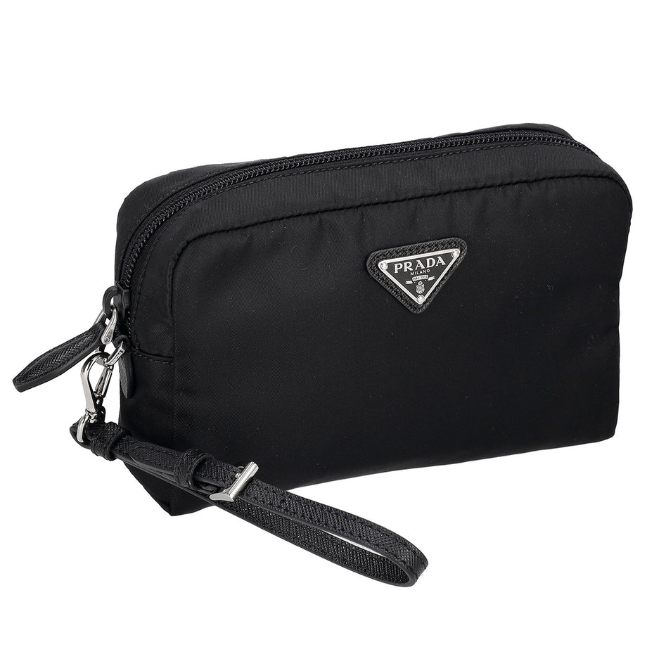プラダ PRADA ポーチ ストラップ付き ナイロン コスメポーチ 化粧 