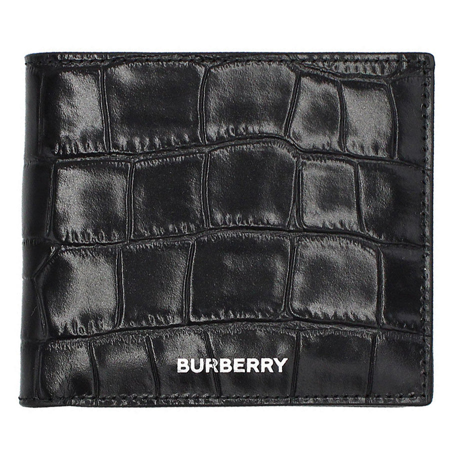 バーバリー BURBERRY 財布 二つ折り財布 折りたたみ財布 小銭入れなし 8059373 A1189 メンズ レディース ブラック 本