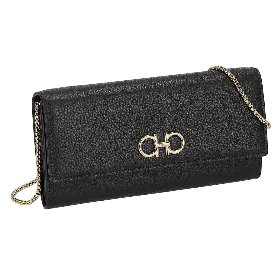 salvatore ferragamo 黒 チェーンウォレット 中古・古着通販】Salvatore Ferragamo (サルヴァトーレ フェラガモ