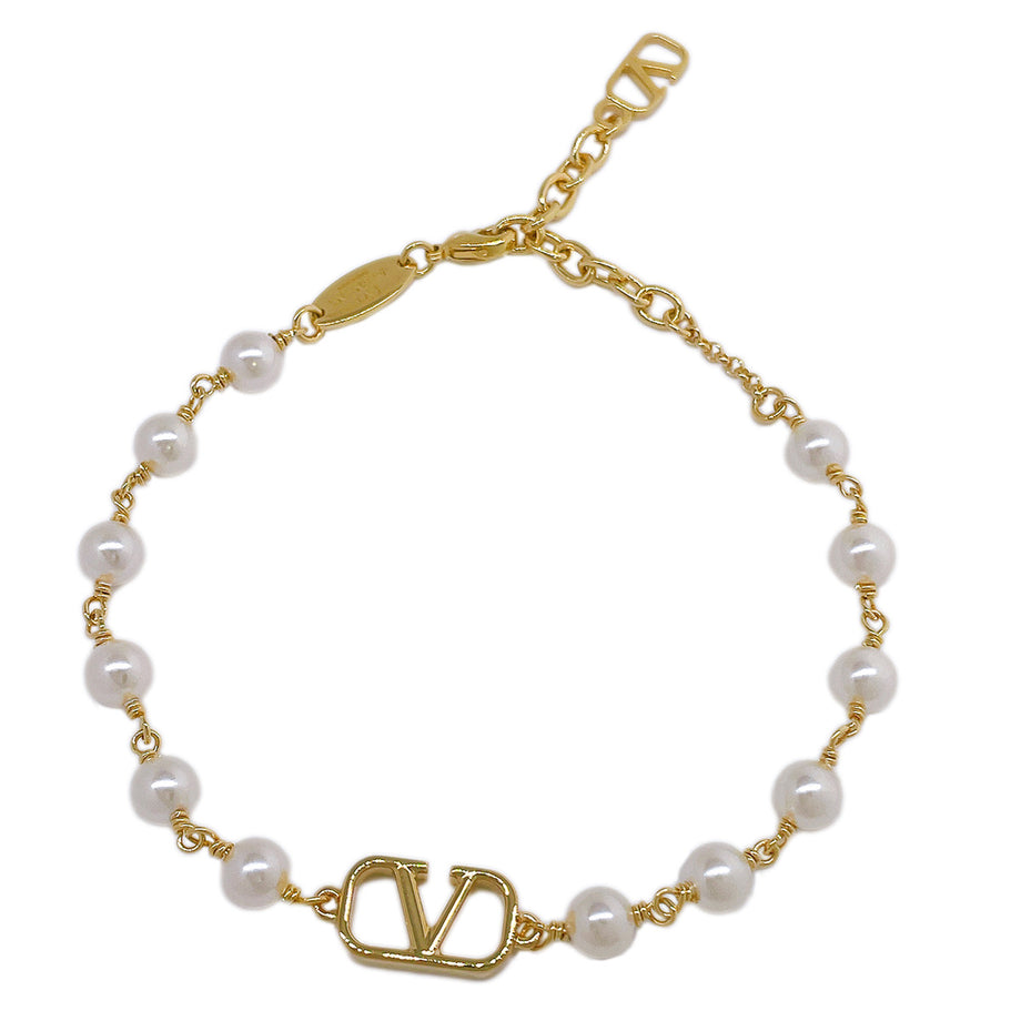 VALENTINO未使用品Vロゴシグネチャー パールアンクレット値下げ5日〜7日 VALENTINO 未使用品 Vロゴシグネチャー パール アンクレット VALENTINO