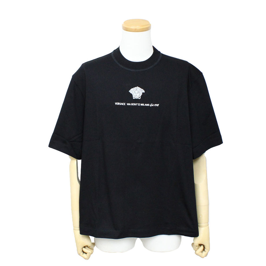 ヴェルサーチェ Versace Tシャツ 半袖 トップス 刺繍入り メドゥーサ 