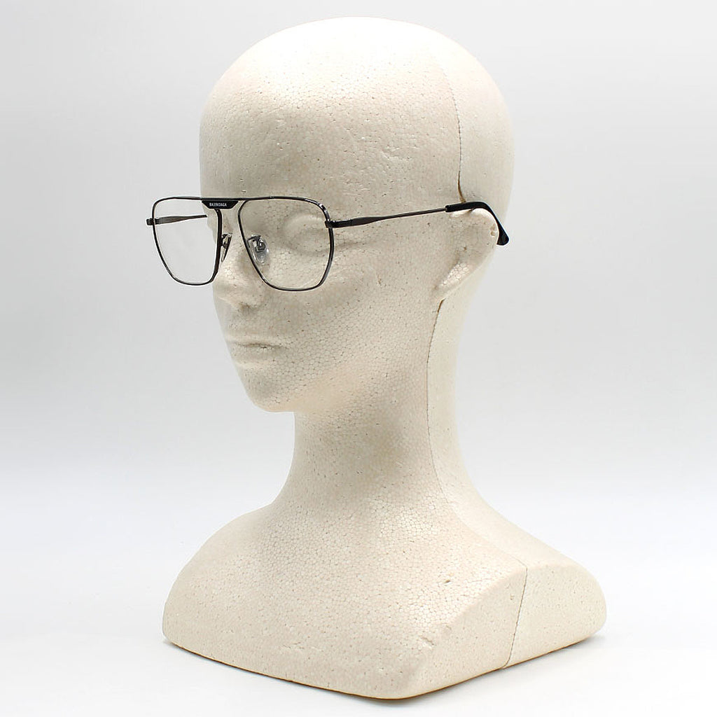 バレンシアガ BALENCIAGA サングラス アジアンフィット アイウェア UVカット ウェリントン BB0298SA-005 メンズ グレー+トランスペアレント.