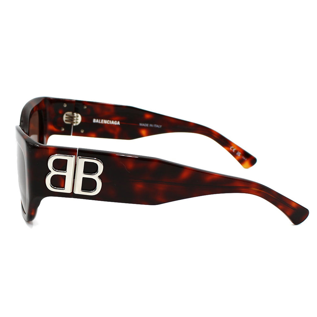 バレンシアガ BALENCIAGA サングラス アジアンフィット アイウェア UVカット ウェリントン BB0361SK-002 メンズ レディース ユニセックス ハバナ(レッド)+ブラウン.