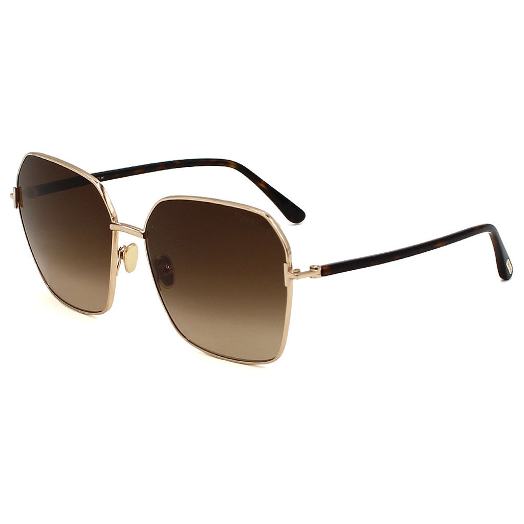 トムフォード TOM FORD サングラス EYEWEAR ノーズパッド UVカット アイウェア ウェリントン FT0839/S 52F 62 メンズ レディース ユニセックス ローズゴールド+ブラウングラデーション.