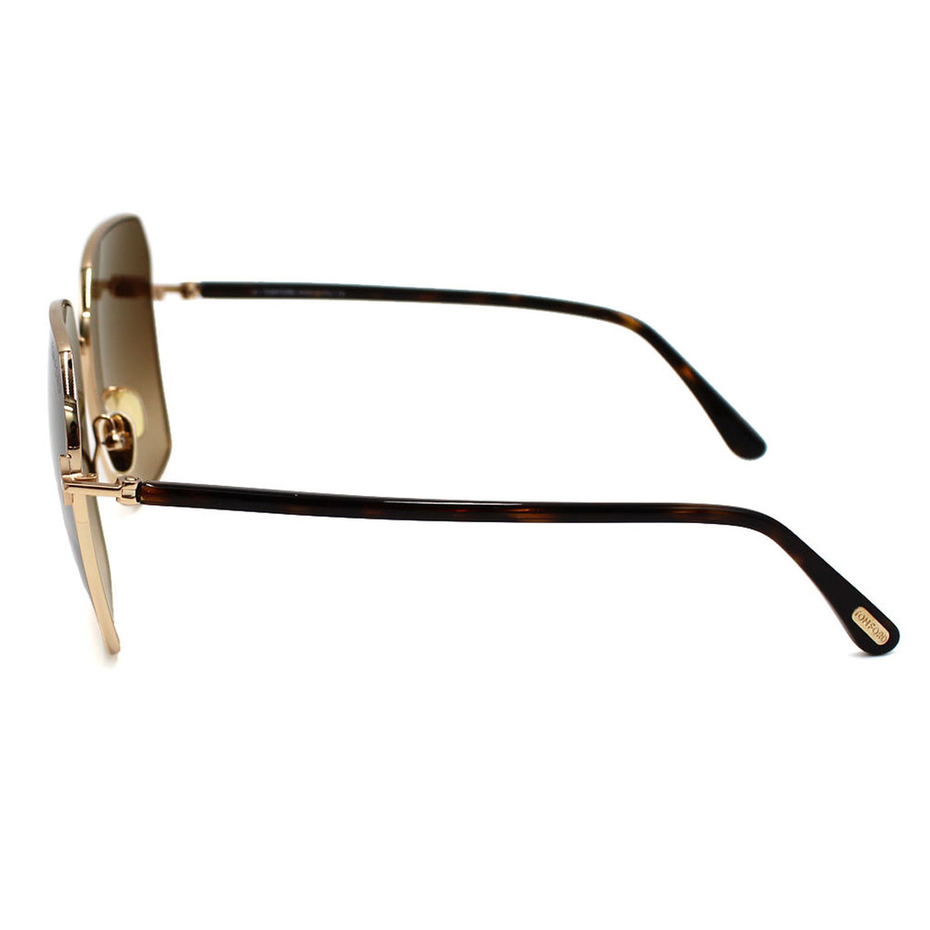 トムフォード TOM FORD サングラス EYEWEAR ノーズパッド UVカット アイウェア ウェリントン FT0839/S 52F 62 メンズ レディース ユニセックス ローズゴールド+ブラウングラデーション.