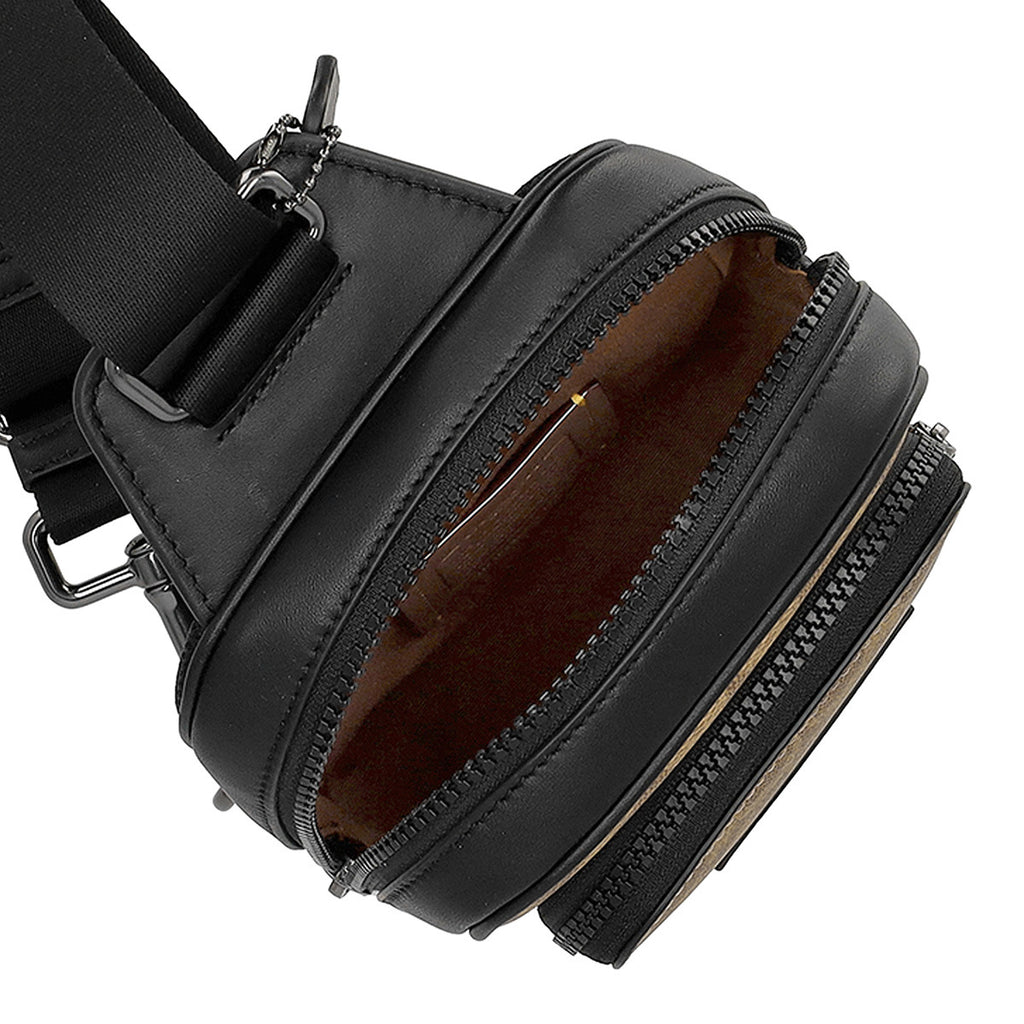 コーチ ファクトリー アウトレット COACH FACTORY バッグ メッセンジャー ワンショルダー ボディバッグ CV763 QBNRX レディース メンズ ユニセックス ブラウン+ブラック.