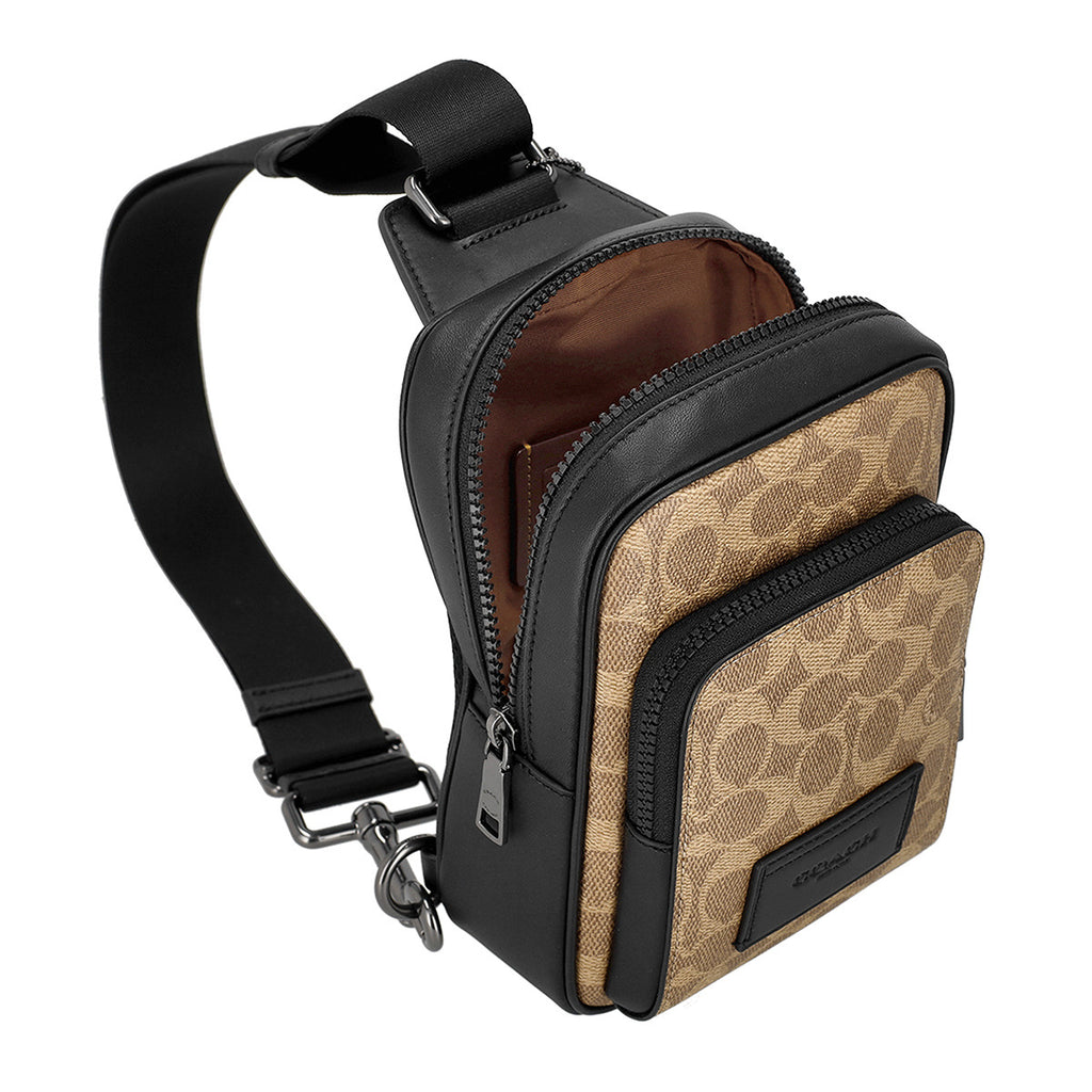 コーチ ファクトリー アウトレット COACH FACTORY バッグ メッセンジャー ワンショルダー ボディバッグ CV763 QBNRX レディース メンズ ユニセックス ブラウン+ブラック.