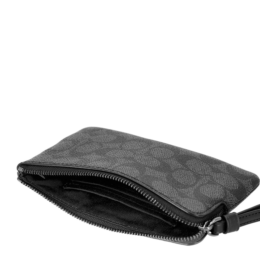 コーチ ファクトリー アウトレット COACH FACTORY ポーチ 小物入れ ジップ リストレット マルチケース CW854 QBMI5 レディース チャコール+ブラック.