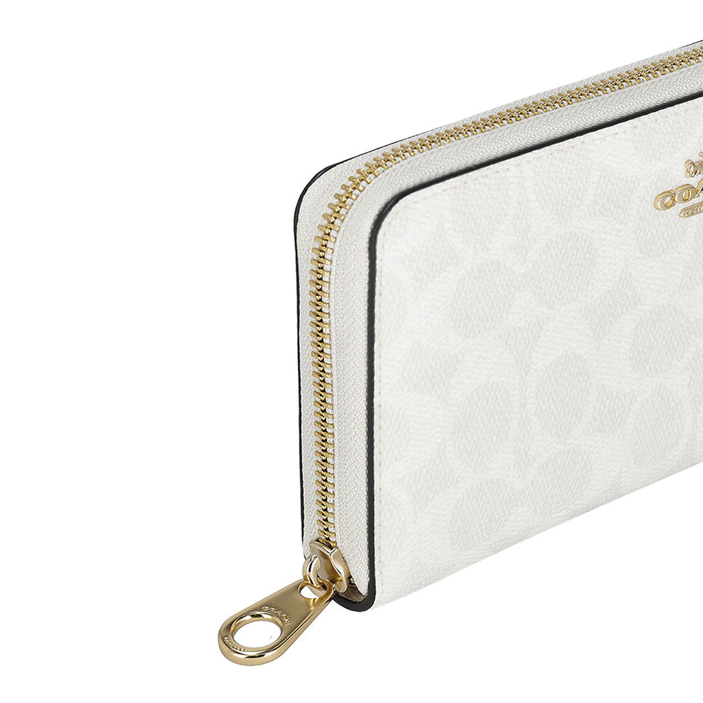 コーチ ファクトリー アウトレット COACH FACTORY 財布 長財布 ラウンドファスナー長財布 小銭入れ付き CW778 IMXU5 レディース ホワイト.