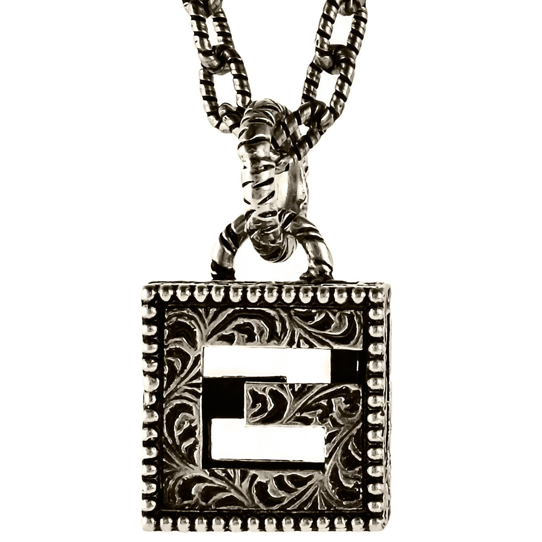 Gucci g hot sale cube necklace