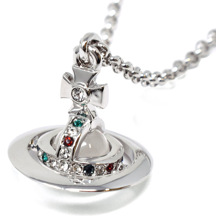 ヴィヴィアンウエストウッド Vivienne Westwood ネックレス 63020098-02P019 NEW PETITE ORB  PENDANT ニュー プチ オーブ ペンダント レディース アクセサリー プラチナ