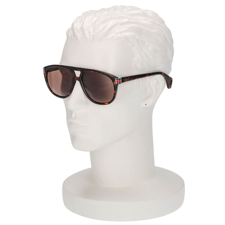 GUCCI グッチ ティアドロップサングラス ホワイト×ブラウン×ゴールド金具 GG1827【中古】[ic] GUCCI サングラス 「GUCCI⁄グッチ」ティアドロップ GG1188S 002 メンズ