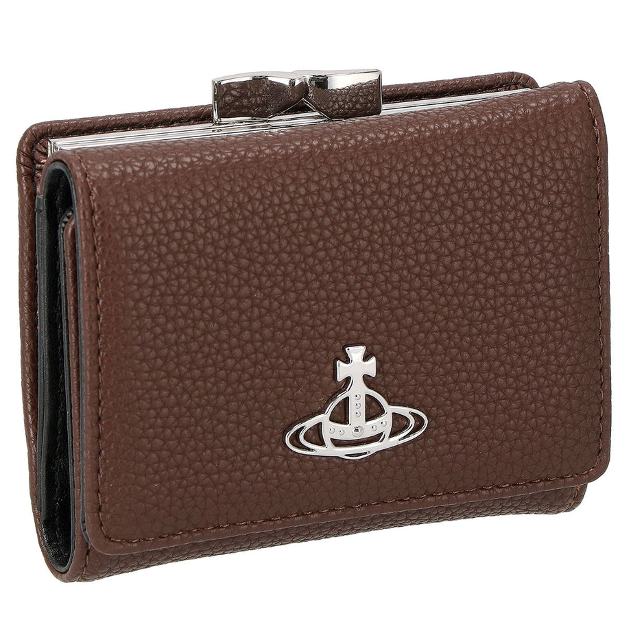 Vivienne Westwood ブラウン三つ折り財布 ヴィヴィアンウエストウッド 三つ折り財布 サフィアーノ ミニ