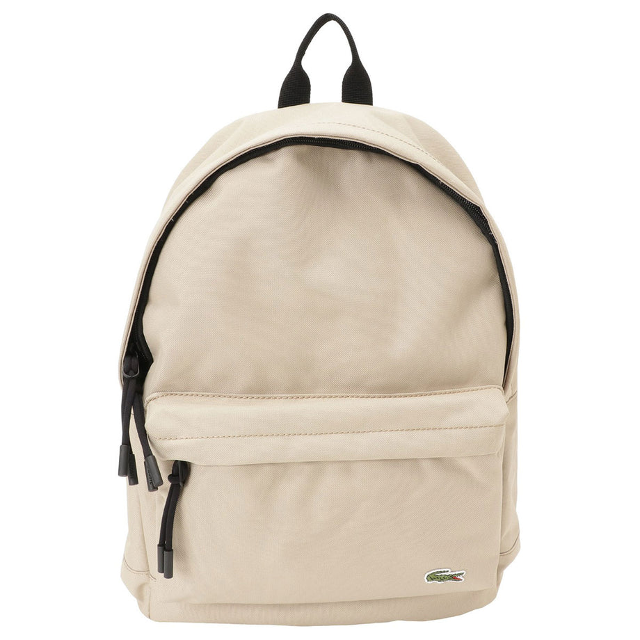 ラコステ LACOSTE バックパック リュックサック NH4099 L37 bblt00027m ネオクロコ PC デイパック ワニロゴ  クリームベージュ系