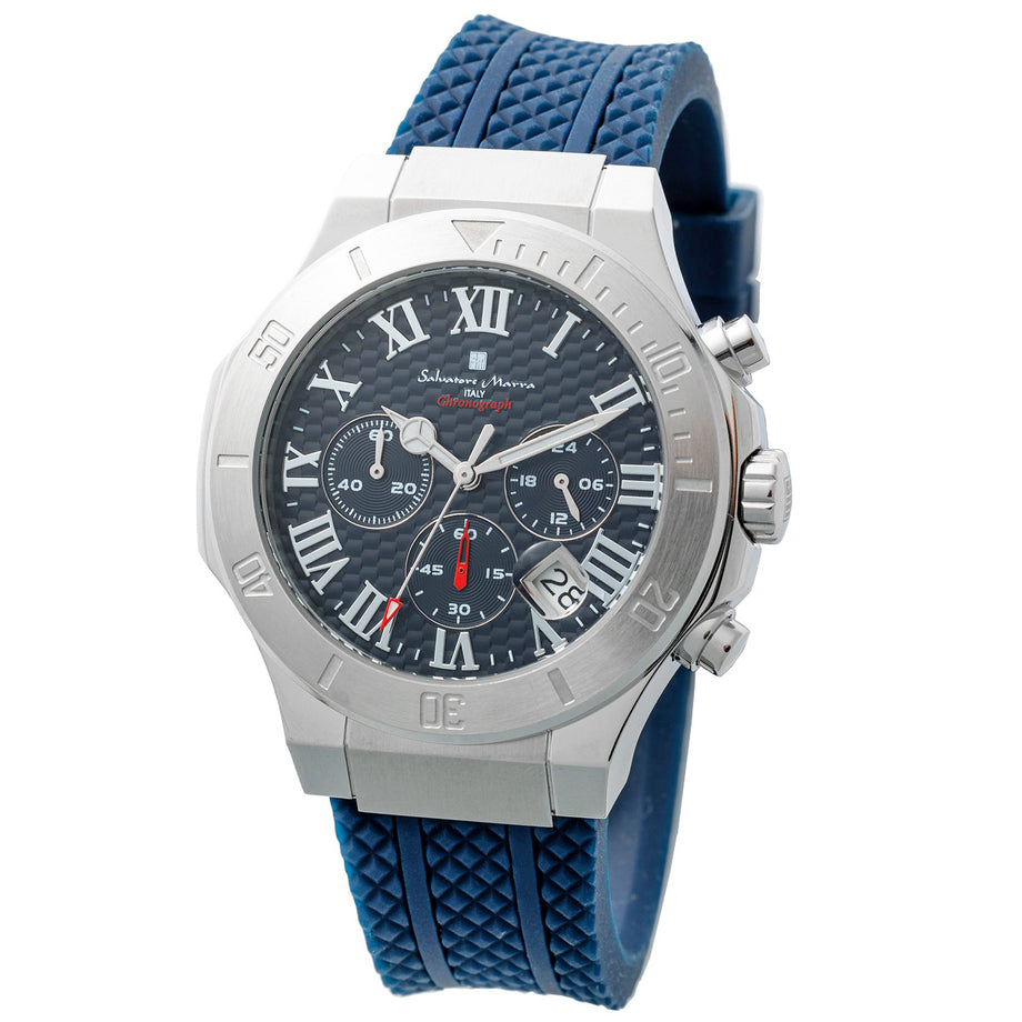 サルバトーレマーラ Salvatore Marra クロノグラフ ウォッチ 腕時計 SM23106-SSBL アナログ時計 クオーツ メンズ