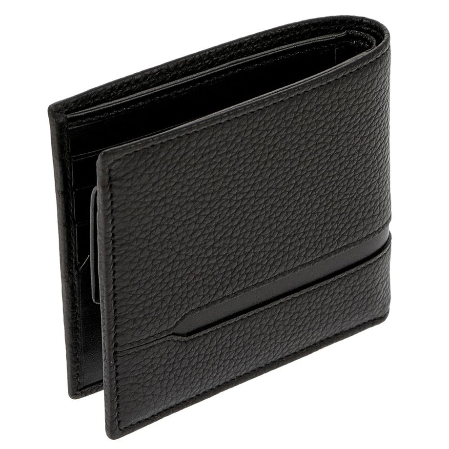 極美品＊ブルガリ BVLGARI レザー 折り財布 ブラック ON294