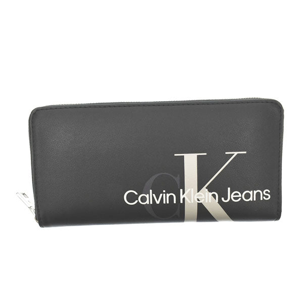 カルバンクラインジーンズ Calvin Klein Jeans CK 財布 長財布+キーリングセット ラウンドファスナー キーホルダー  K60K608978 BDS BLACK ブラック