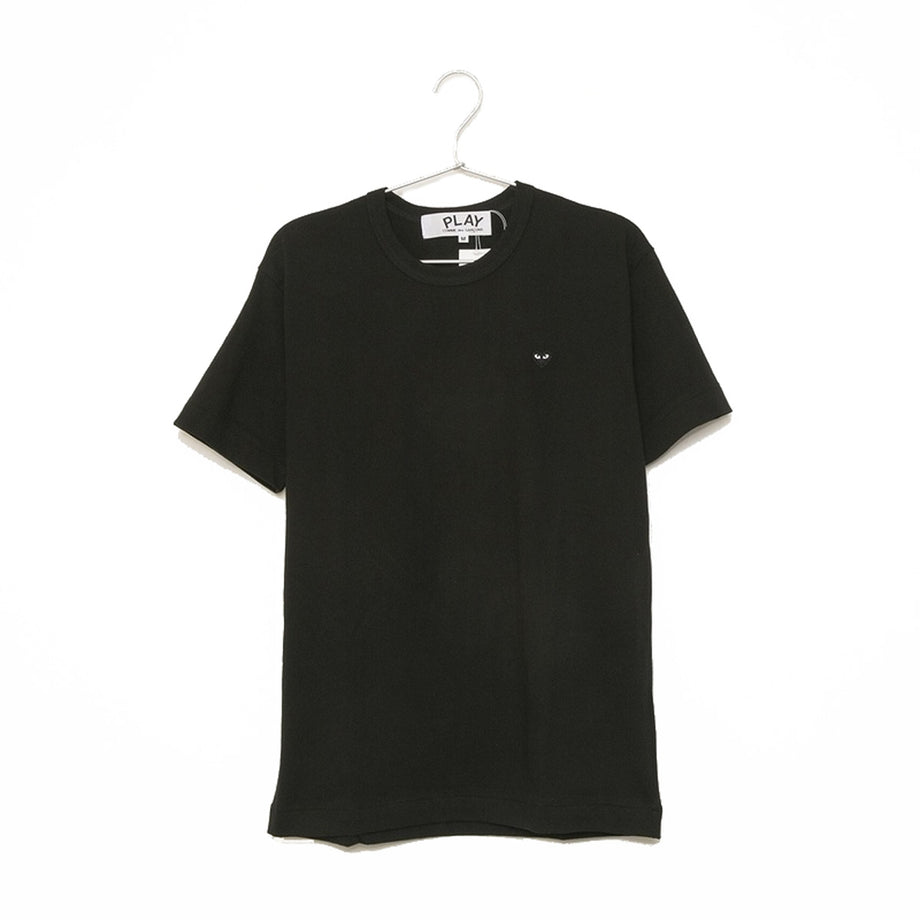 Comme des Garcons T-shirt COMME des GARCONS Men's short-sleeved T-shirt  PLAY LOGO BLACK HEART S/S TEE Play Logo Black Heart AZ-T202-051 BLACK 1  Black