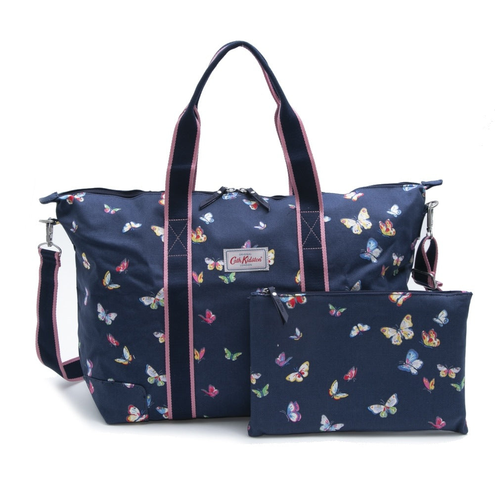 Cath Kidston キャスキッドソン 限定 キャンバス ボストンバッグ 新品＞キャスキッドソン/Cath Kidsonポーチ付ボストンバック