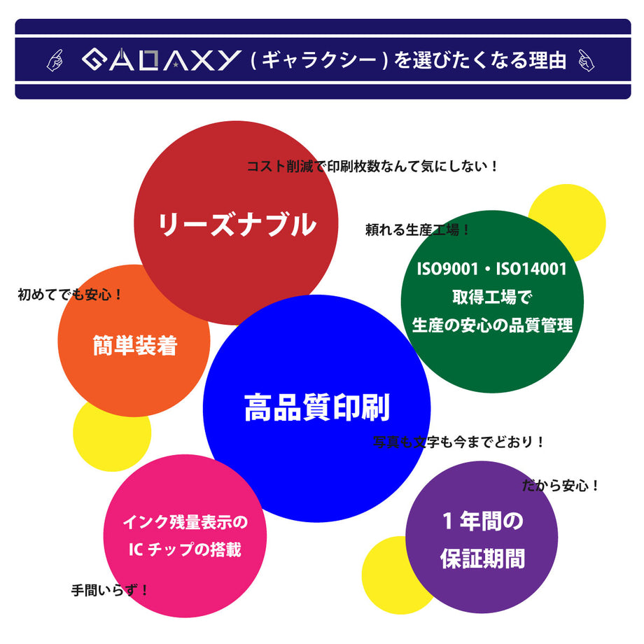 GALAXY】高品質 Canon(キャノン）互換インクカートリッジ10個セット