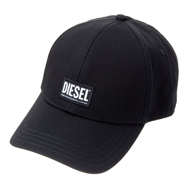 DIESELディーゼル春夏新作ロゴパッチベースボールキャップ黒新品送料込み