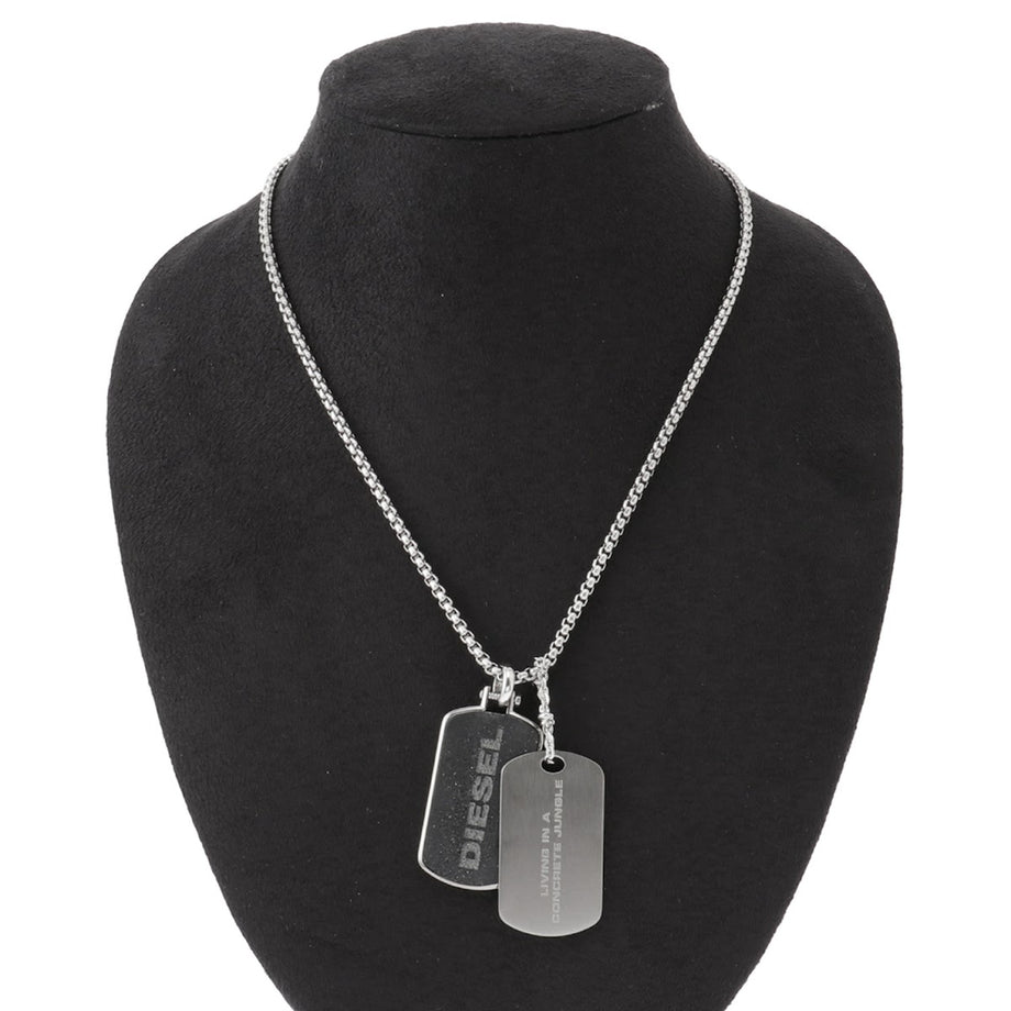 Diesel DIESEL Double Plate Dog Tag Necklace DX1257040 ande00181m 