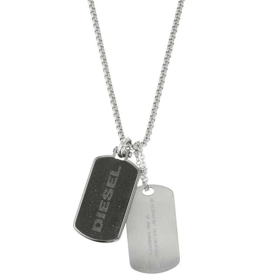 Diesel DIESEL Double Plate Dog Tag Necklace DX1257040 ande00181m 