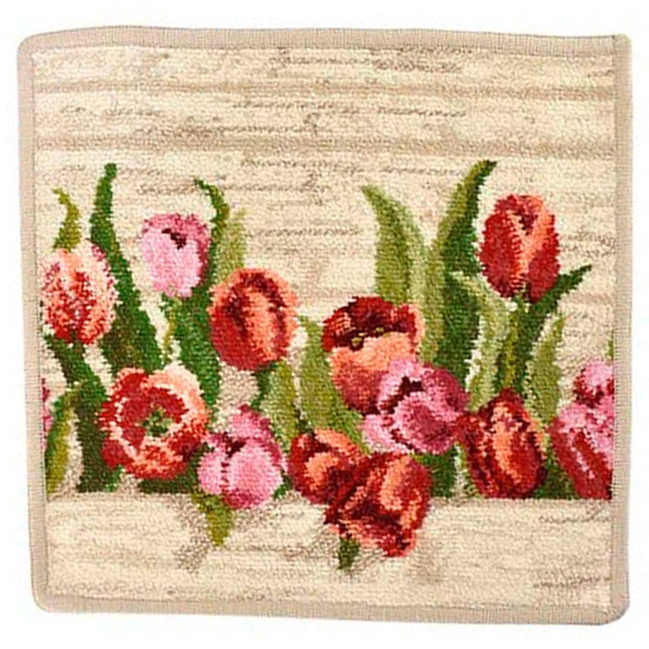 FEILER Handkerchief Hand Towel 25cm AMSTERDAM PEBBLE 147 Amsterdam Pebble  Tulip Flower Floral Botanical