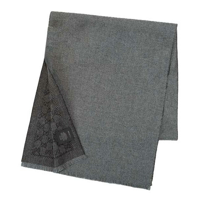 Gucci GUCCI 402093 4G200 1162 GG Jacquard Wool Scarf Reversible Muffle