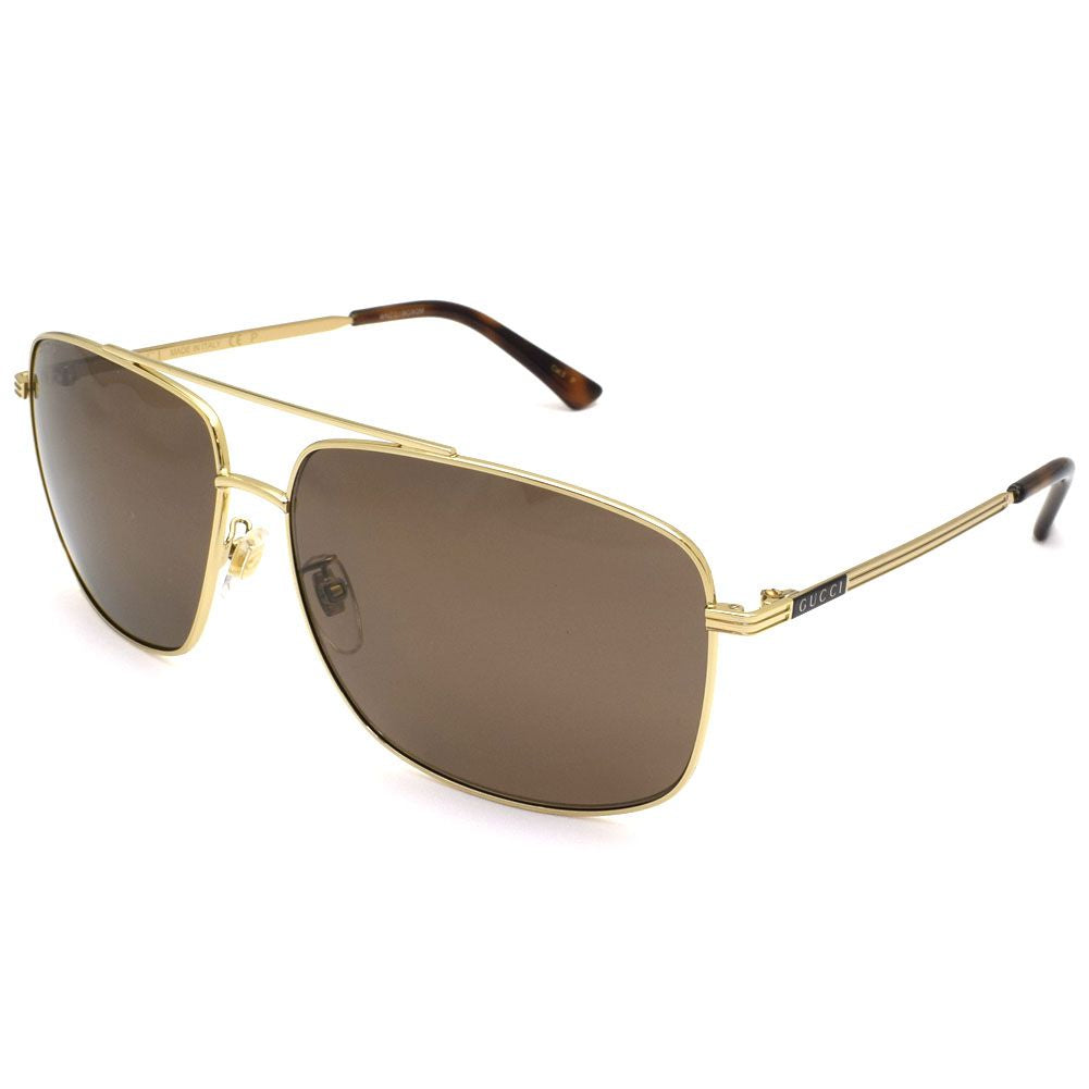 Gucci GUCCI Sunglasses Asian Fit Gold Brown GG0836SK-002
