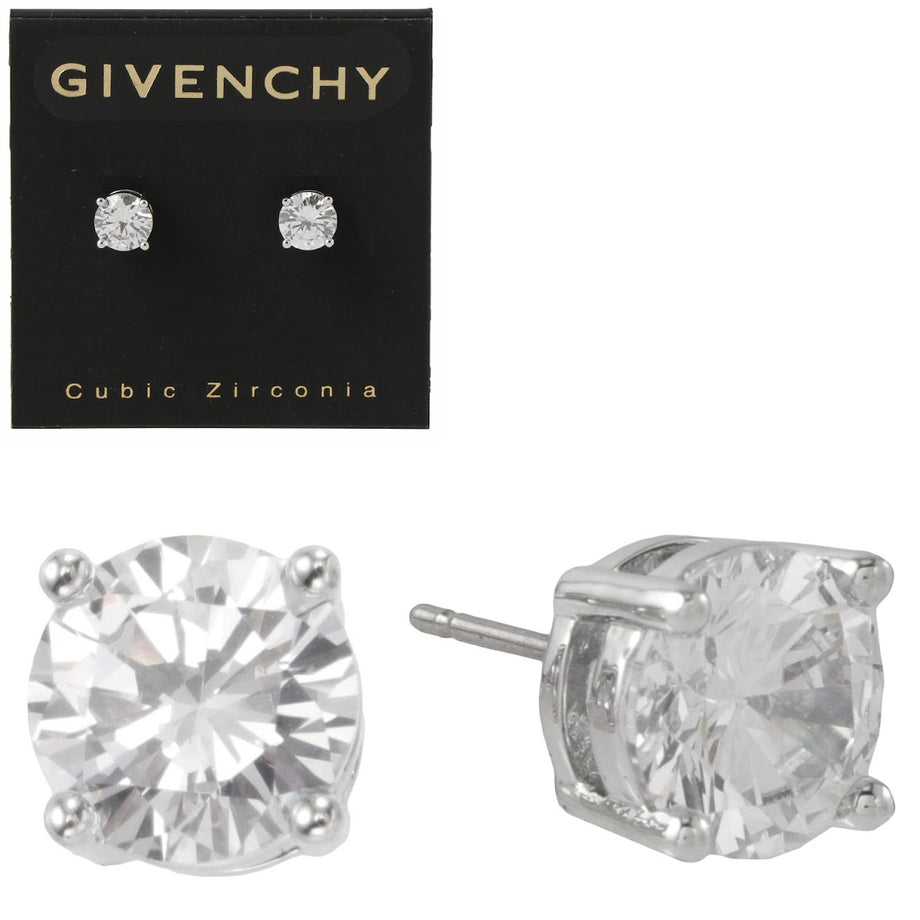 キラキラ】Givenchy☆8mm Cubic Zirconia Stud ピアス-