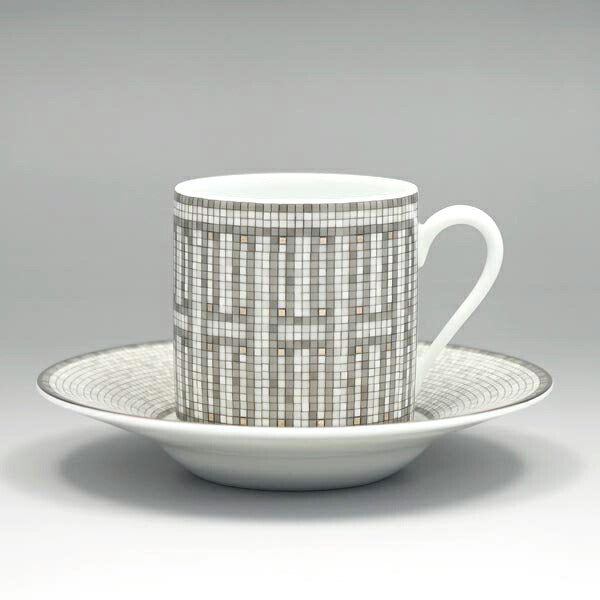 Mosaique au 24 platinum coffee cup and saucer