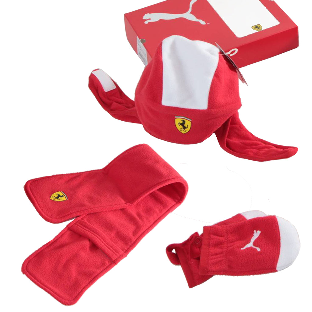 プーマ フェラーリ ベビー用 マフラー 手袋 帽子