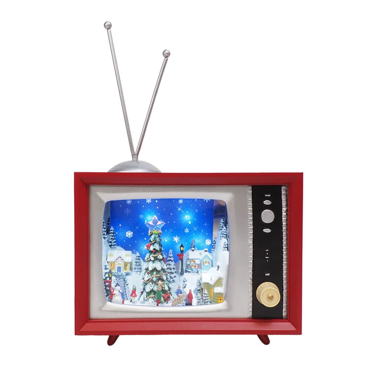クリスマス　ROMAN 希少大きなTV型電動ミニチュアオブジェChristmas クリスマス ROMAN 希少大きなTV型電動ミニチュアオブジェChristmas