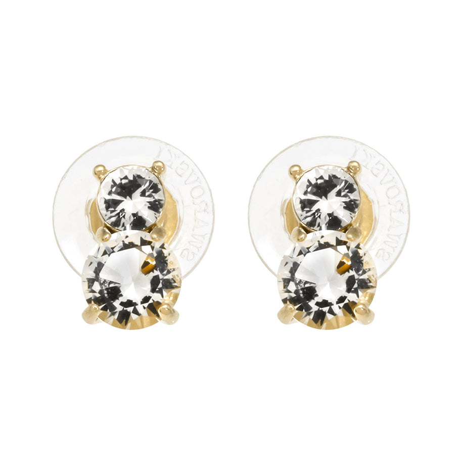 スワロフスキー SWAROVSKI ピアス 5128809 Solitaire Studs Earrings ソリティア スタッド イヤリング  クリア＋ゴールド