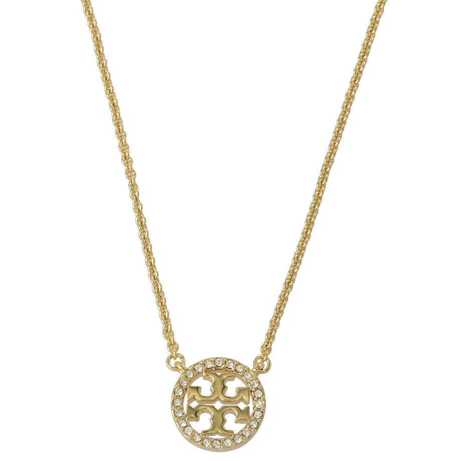 Tory Burch TORY BURCH 項鍊吊墜配飾 53420-783 雙 T 標識 MILLER PAVE PENDANT NECKLACE  mirror pave Tory Gold/Crystal gold + clear