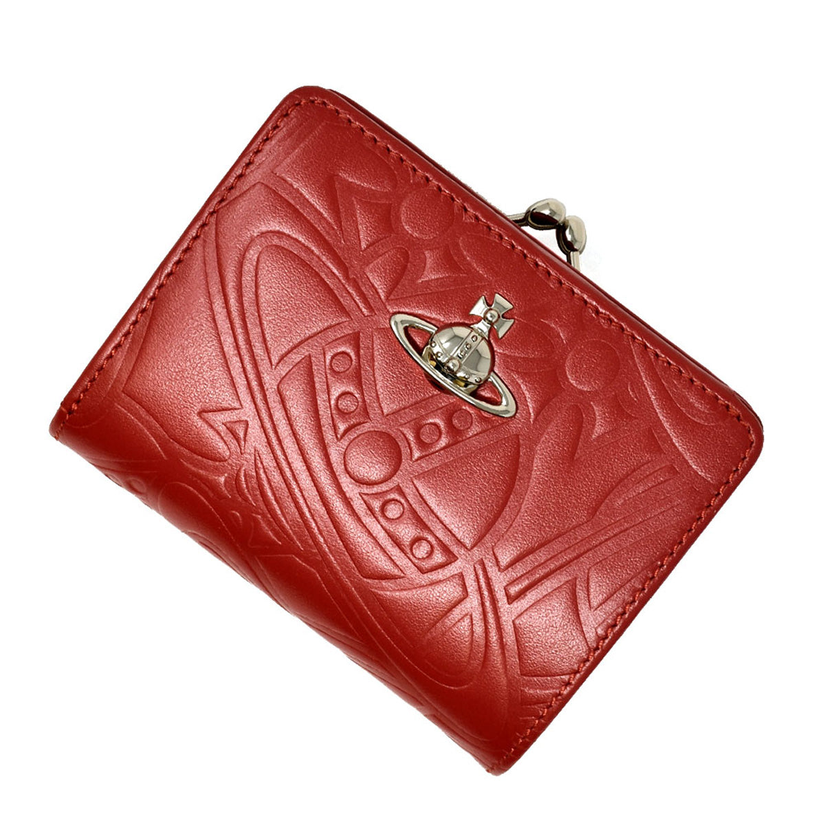 Vivienne Westwood ヴィヴィアンウエストウッド 財布 レディース 二つ折り財布 がま口 RED レッド  51010020-41227-H401 PIMLICO WALLET ピムリコ ウォレット