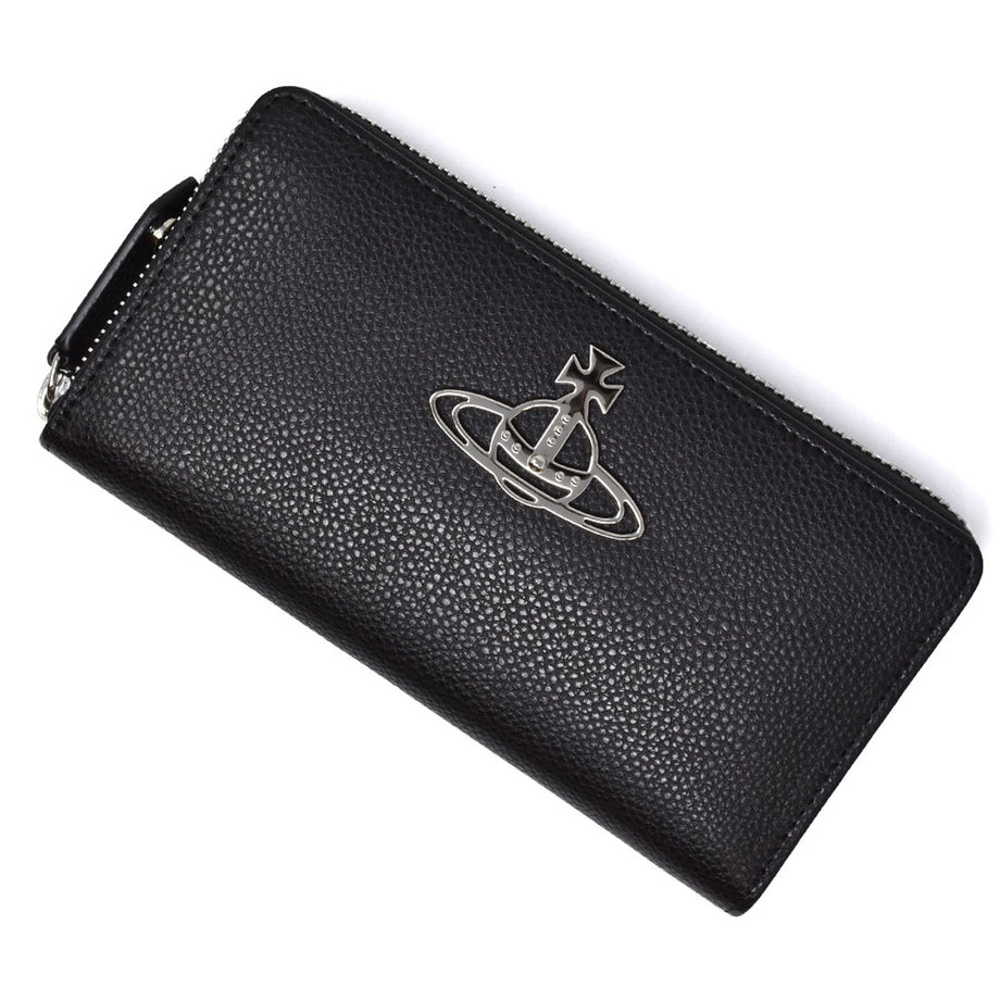 ヴィヴィアン ウエストウッド Vivienne Westwood 長財布 51050024-41018-N401 KELLY ZIP ROUND  WALLET ケリー ジップラウンド ウォレット 小銭入れ付き ラウンドファスナー長財布 BLACK ブラック