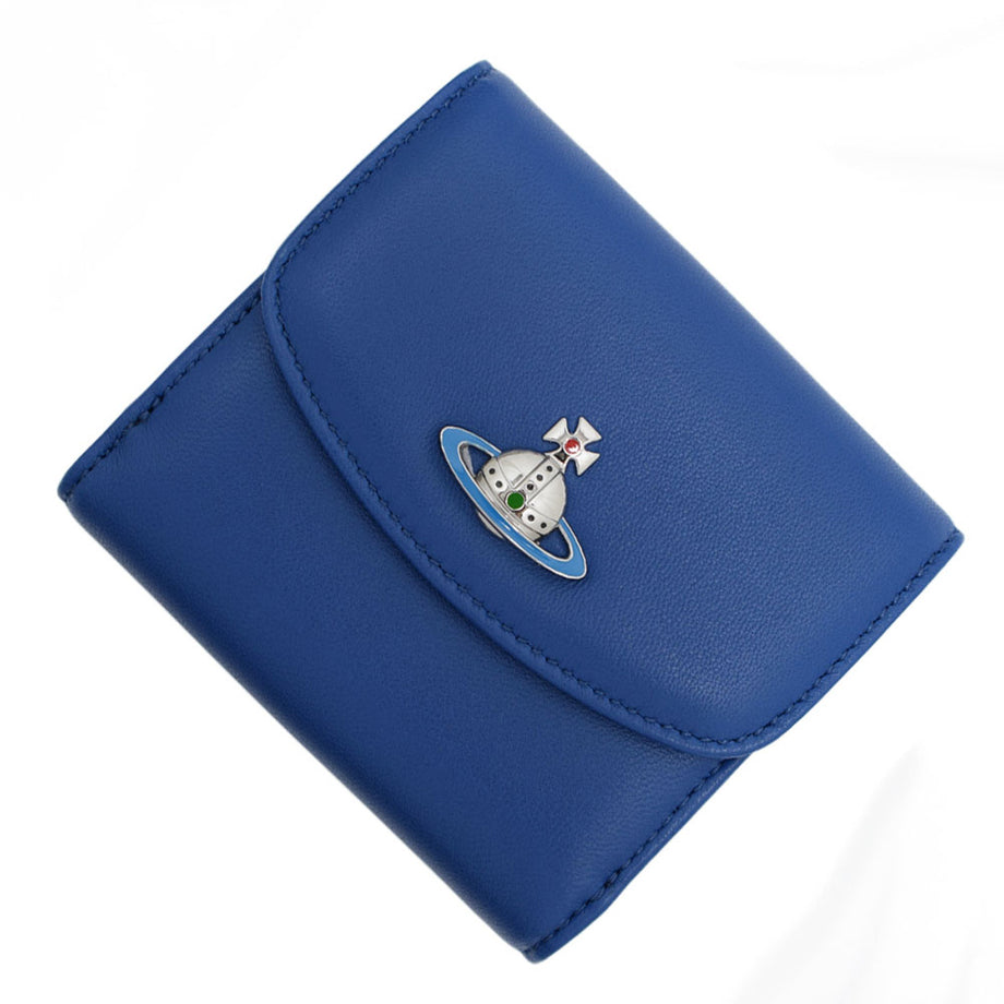 Vivienne Westwood ヴィヴィアン ウエストウッド 財布 レディース 二つ折り財布 BLUE ブルー  51150003-40564-K401 EMMA SMALL WALLET エマ スモール ウォレット