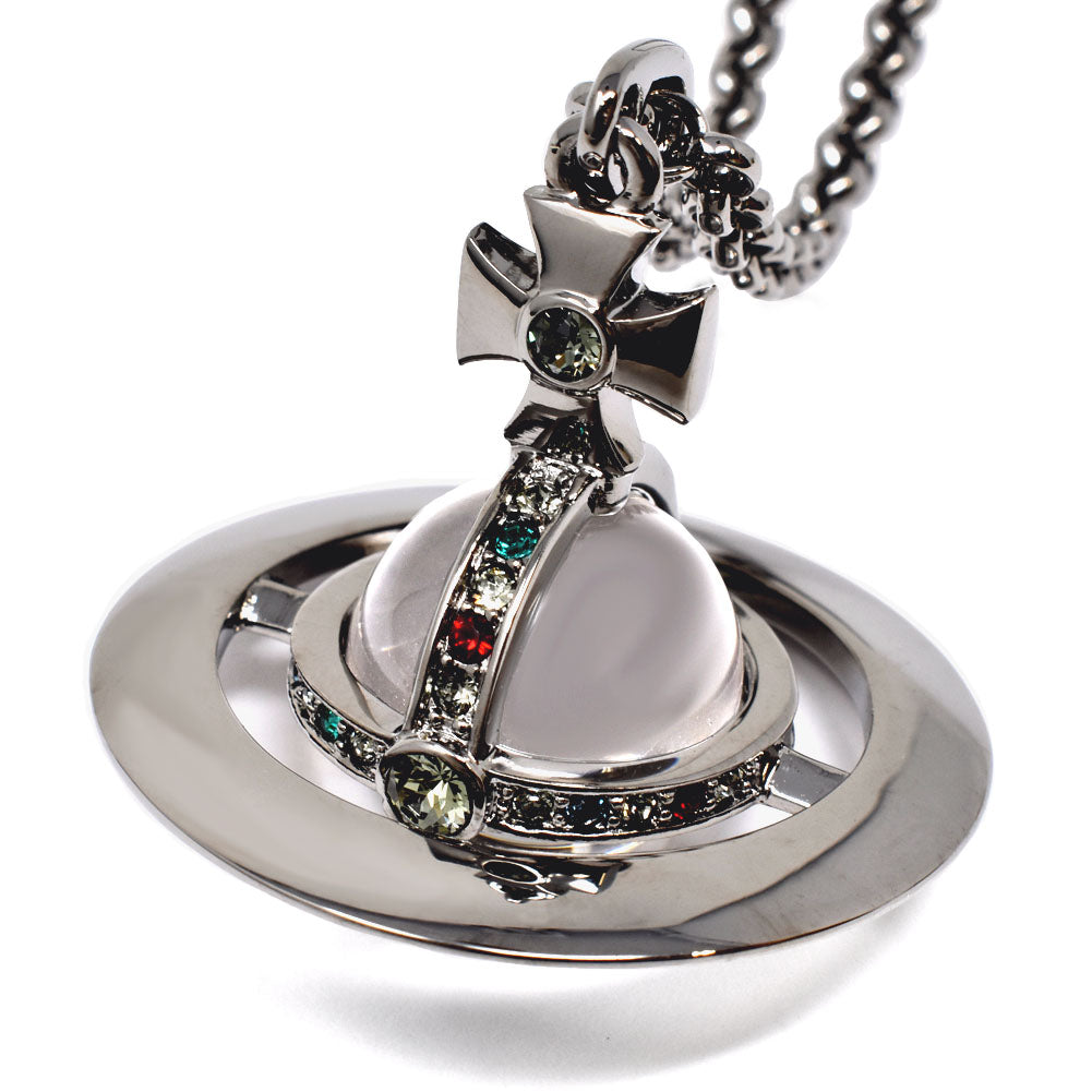 Vivienne Westwood ヴィヴィアン ウエストウッド ネックレス 63020096 S001 CN NEW SMALL ORB  PENDANT ニュー スモール オーブ ペンダント ガンメタル系