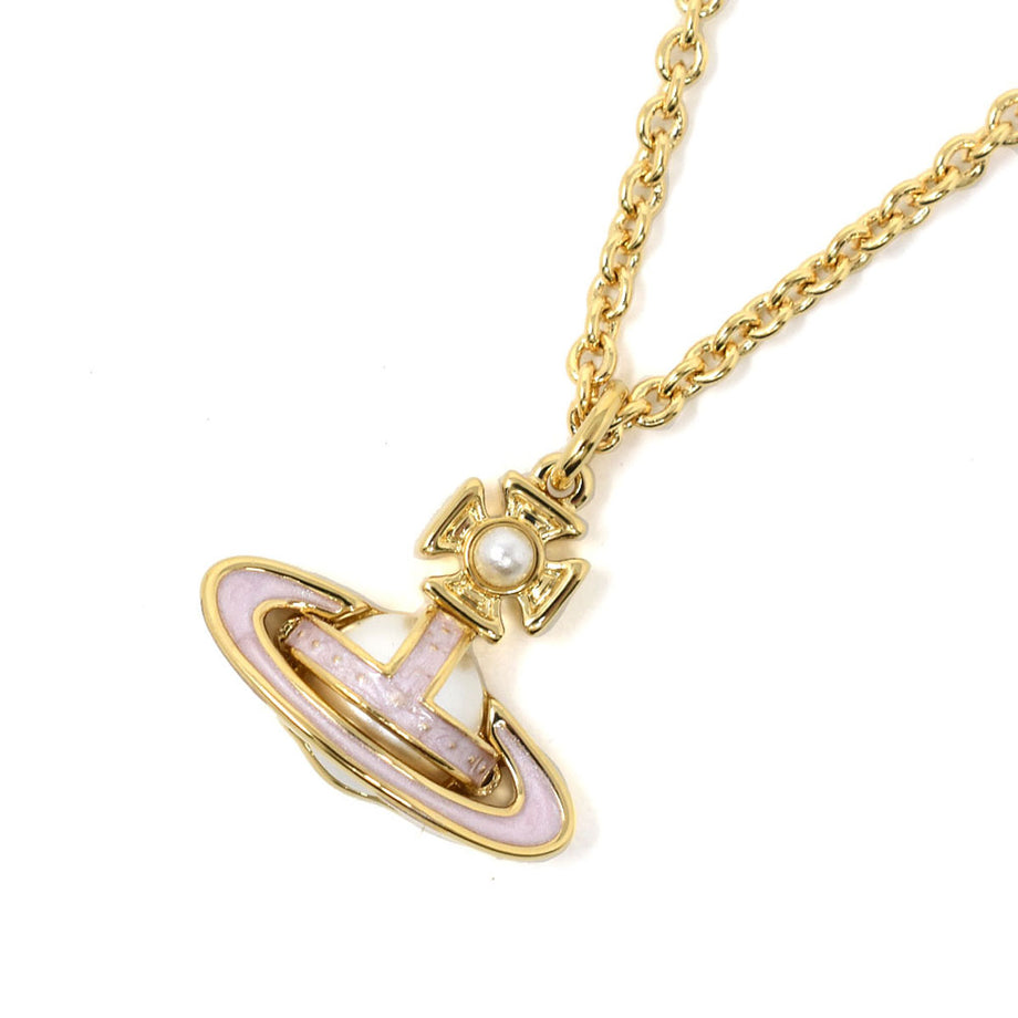 Vivienne Westwood Vivienne Westwood項鍊63020322 02R378 SIMONETTA BAS RELIEF  PENDANT Simonetta巴士安心吊墜黃金+白+粉紅