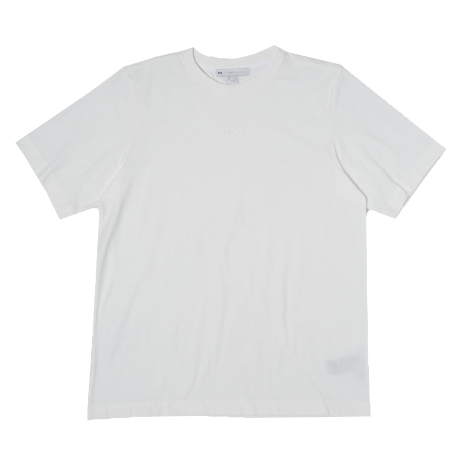 Weiss Lee Y-3 男士短袖 T 恤上衣服飾 HG6092 M CH1 SS TEE - CF LOGO Center Front Logo  Short Sleeve Tee CORE WHITE White SML